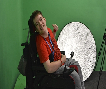 Picture of Thomas Lake in green screen room