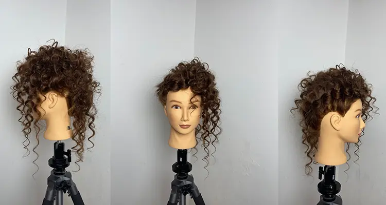 Mannequin head with hair design 360 shot