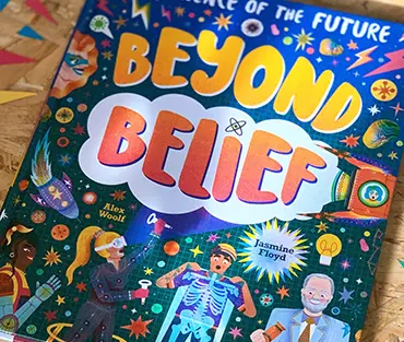 Close up of the beyond belief book