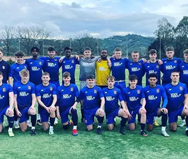 Football students in football kit